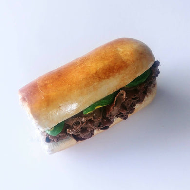 Italian beef sandwich Magnet, Miniature Fake food magnet, unique gift, Baker gift , food art