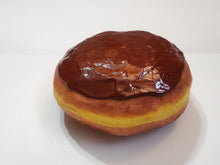 4.5 Inch Realistic Boston Cream Donut Wall Decor, 3D Fake Food Art, Chocolate Donut Prop, Pop Art, Gift for Baker