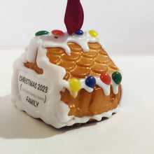 Personalized Gingerbread House Ornament 2023, 4D Mini Gingerbread House Ornament, Custom Family Name Christmas Ornament