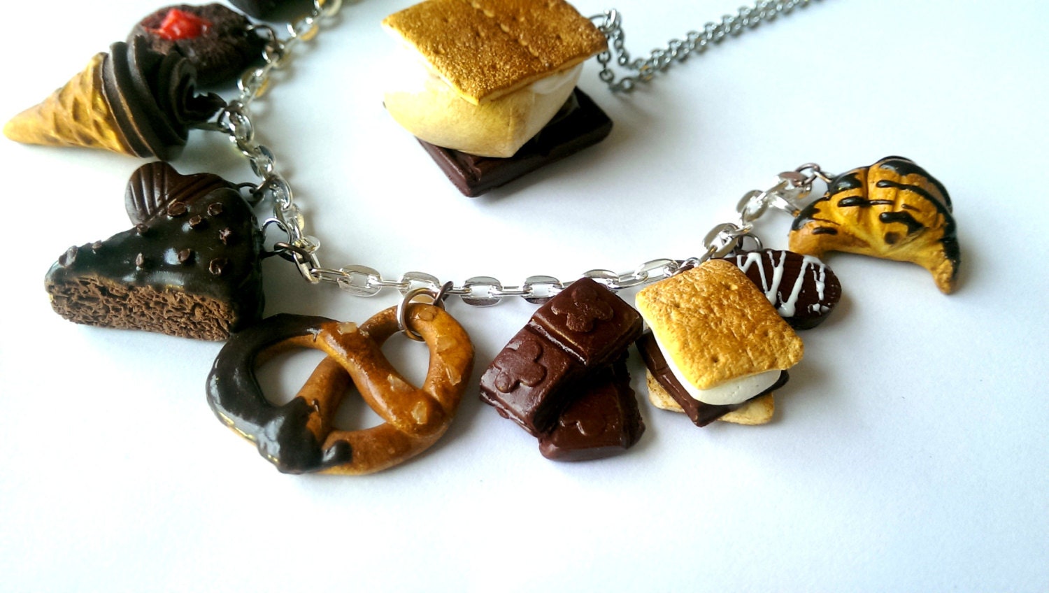 S'mores Necklace Foodie Gift Food Jewelry Cute Necklace, Food Charms, –  Malyn's Handmade