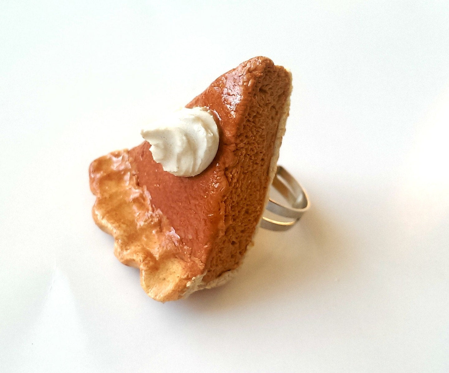 Pumpkin Pie Ring - Food Jewelry, Baker Gift, Cook Gift Thanksgiving