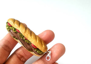 Sandwich Charm - Food Jewelry, Sandwich necklace, Foodie Gift, planner charm, journal accessories
