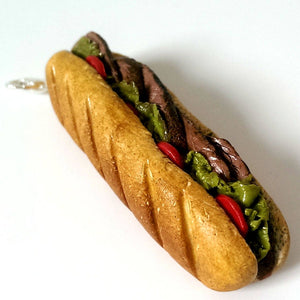 Sandwich Charm - Food Jewelry, Sandwich necklace, Foodie Gift, planner charm, journal accessories