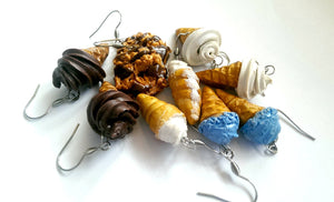 Chocolate frosted with toppings Paczki Donut  Keychain, Food Jewelry, Food Charms, Valentine's Gift