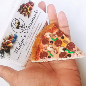 Pizza Business Card Holder / Stand, Unique business card holder, Pizzeria Decor , pizza decor, pizza lover chef gift