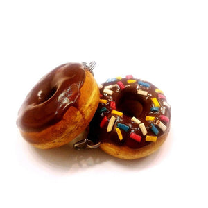 Donut keychain, polymer clay food keychain / food jewelry / donut lover Gift for teens