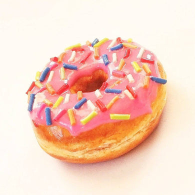 Rainbow Sprinkled Pink Donut Magnet - Large Food Miniature Magnets Cute fridge magnets Food Jewelry Funny Gift Baker Gift