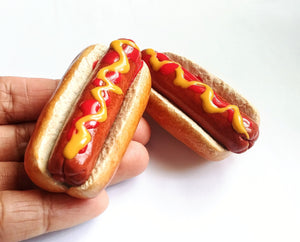 Hot dog Magnet- Food Magnets, Cute Refrigerator Magnet, 4th of July Decor
