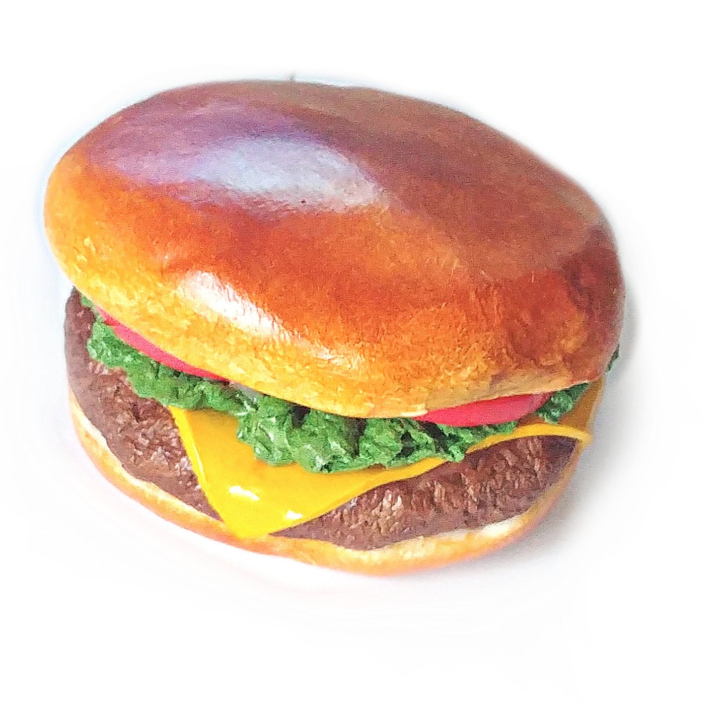 Burger Polymer Clay Charm - Miniature Food Charms - Kawaii Food Charm