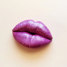 Lips Brooch - Metallic Purple Lip Brooch, unique brooch, lapel pin