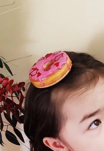 Realistic Faux Bagel with Cream cheese Hair Clip, Lightweight Large Food Hair Clip, Headpiece, Fascinator
