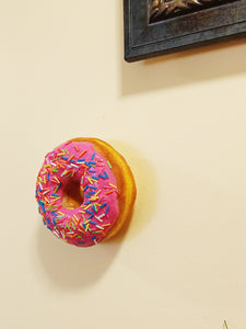 4.5 Inches Glazed Donut Wall Decor, 3D Fake Food Art, Donut Prop, Pop Art