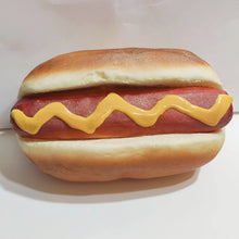 Large 3D Hot Dog Sandwich w/ Mustard Wall Decor, 3D Fake Food Art, Pizza Prop, Pop Art, Unique Funny Gift